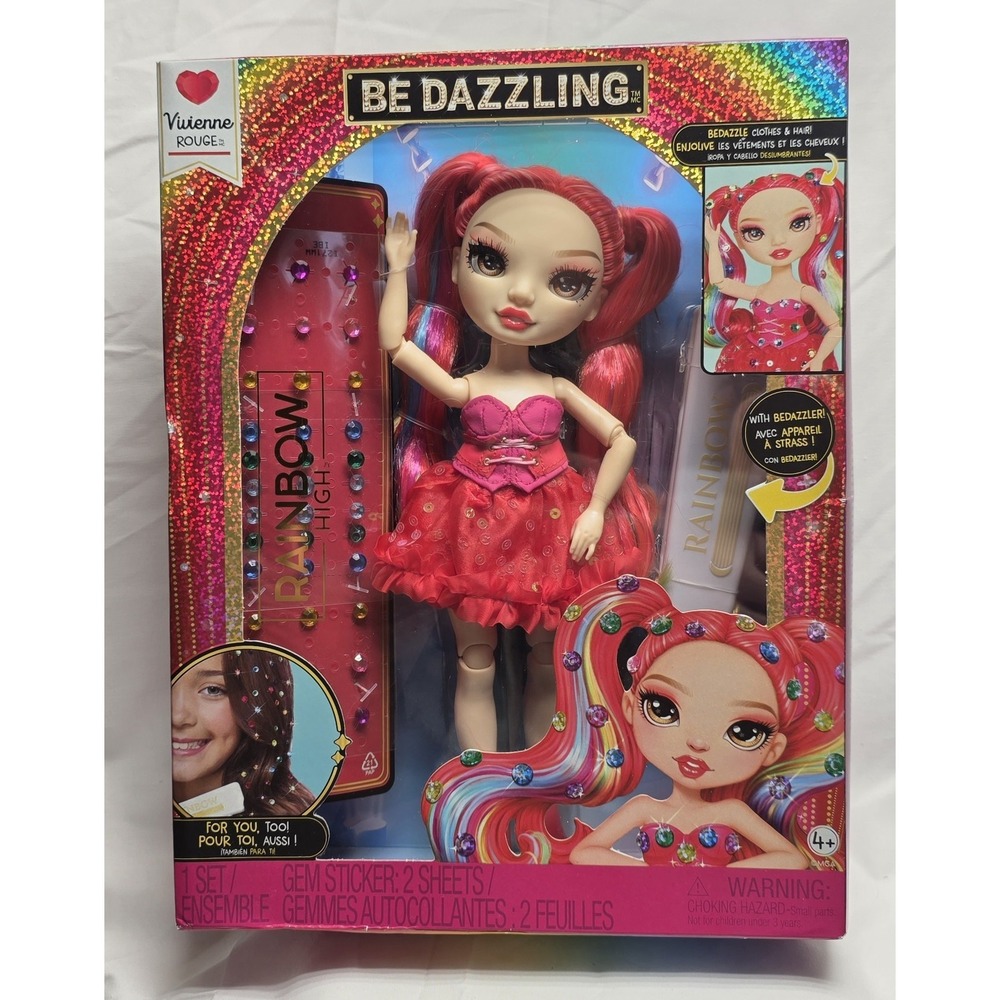 Rainbow High Be Dazzling Fashion Dolls- Vivienne Rouge (Red) with Bedazzler Tool